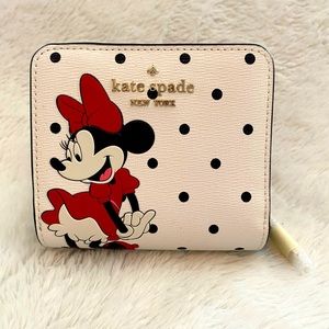 disney x kate spade new york other minnie mouse zip around wallet